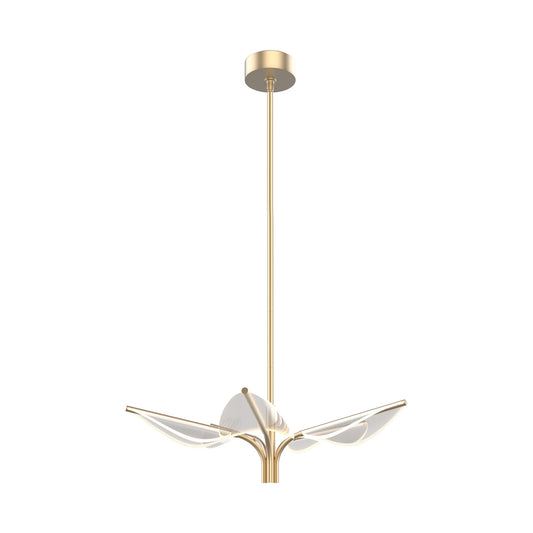 Alora Lighting Flora 5 Head LED Pendant Natural Brass