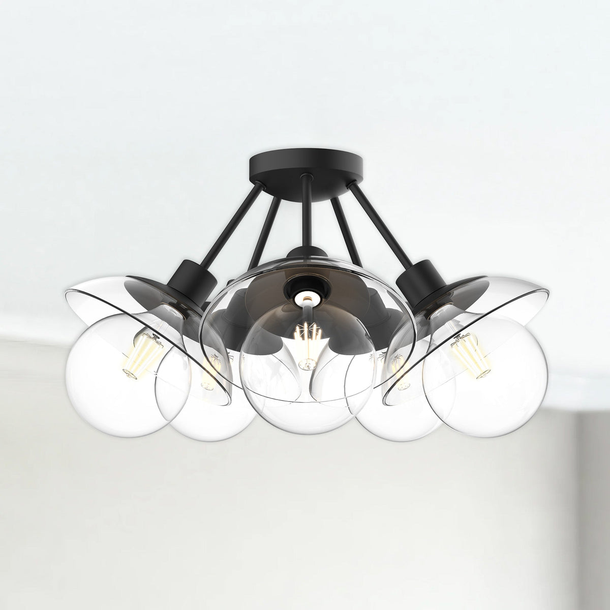 Francesca 20 in 5-Light Semi-Flush Mount