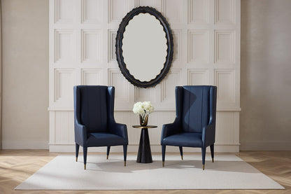 Hawthorne Host Chair Navy Leather