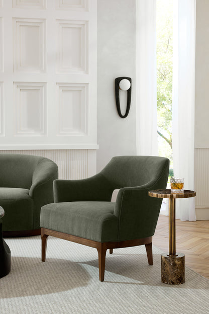 Laurette Chair Pine Performance Chenille