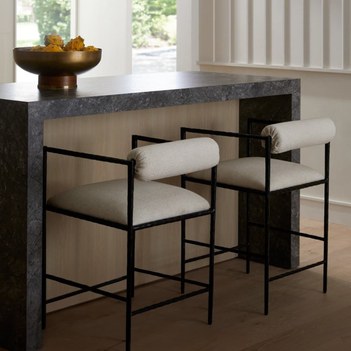 Barbana Counter Stool Oxford White