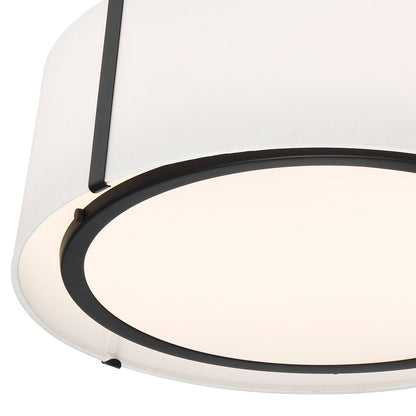 Crystorama Fulton Semi Flush Mount Polished Nickel