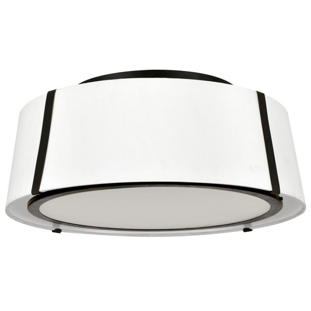 Crystorama Fulton Semi Flush Mount Black