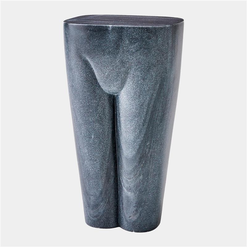 Global Views Femme Stool Bheslana Black Marble
