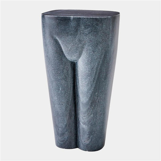 Global Views Femme Stool Bheslana Black Marble