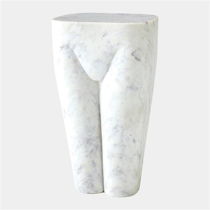 Global Views Femme Stool White