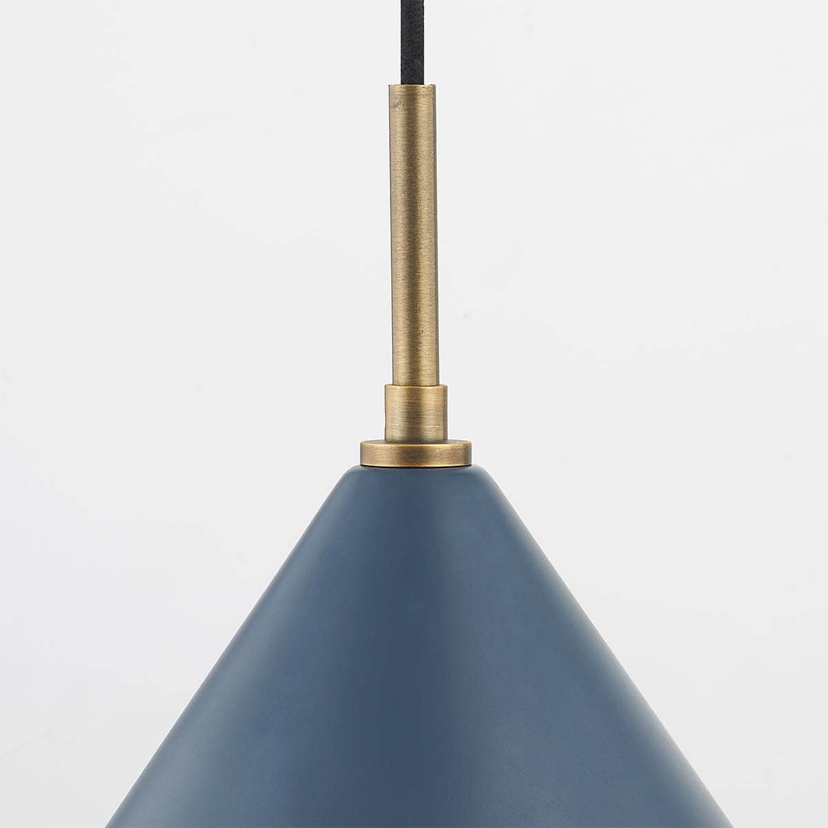 Troy Fontana Pendant Patina Brass / Slate Blue Detail 1
