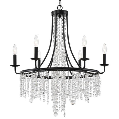 Crystorama Gabrielle 6 Light Chandelier Antique Gold