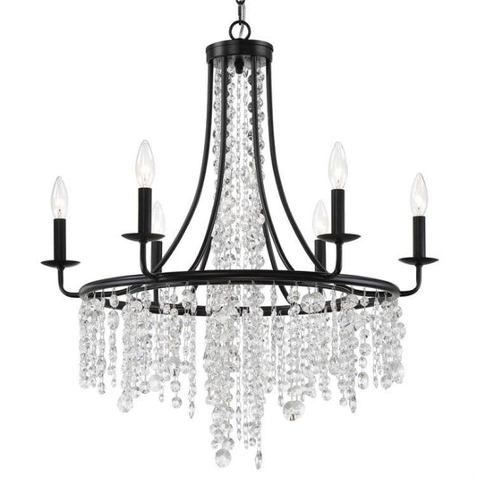Crystorama Gabrielle 6 Light Chandelier Antique Gold