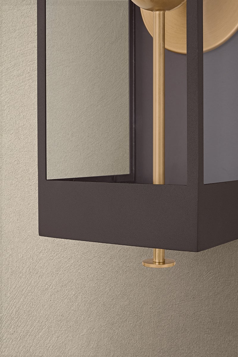 Troy Garvey Outdoor Wall Sconce Textured Bronze / Patina Brass Detail 1