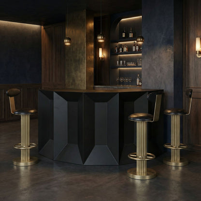 Noir Peter Bar Matte Black styled in an interior setting