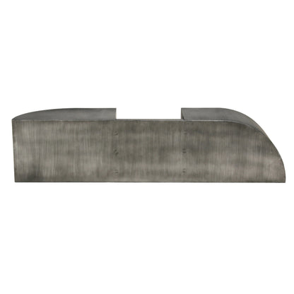 Noir Crafter Bench Gun Metal, opposite side showing the scooped seat