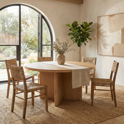Noir Faley Dining Chair Natural styled in an interior setting