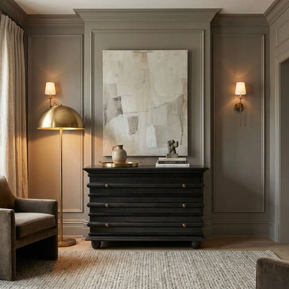 Noir Ascona Chest Pale in a styled interior vignette