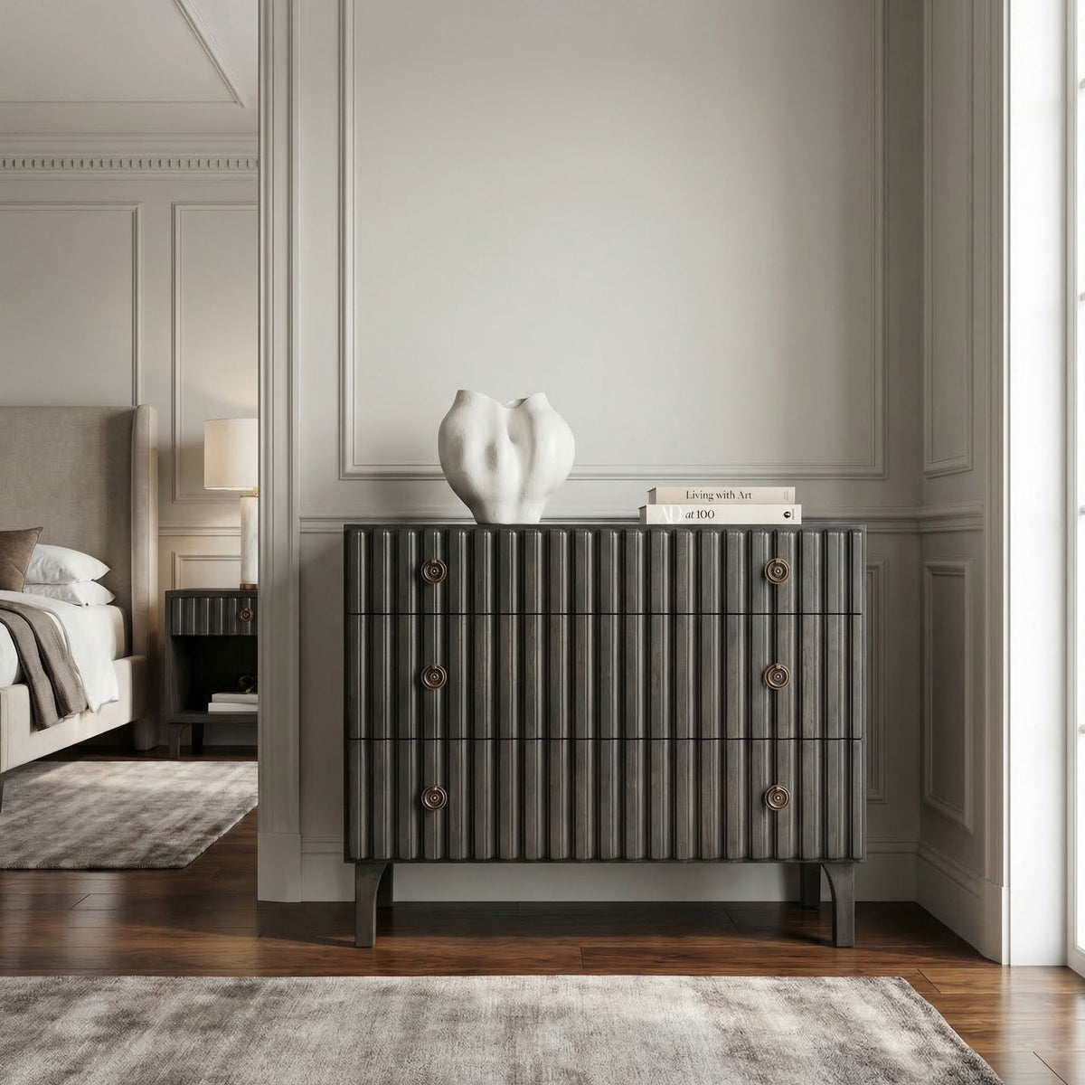 Noir Daryl Dresser Pale styled in an interior setting