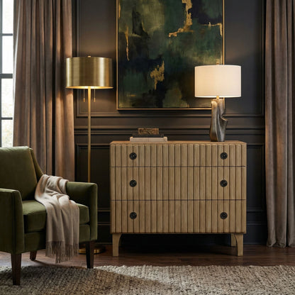 Noir Daryl Dresser Weathered Brown shown in a styled room setting