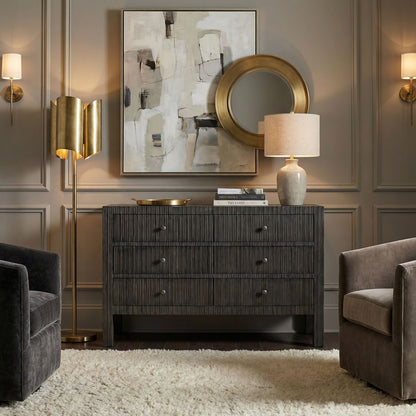 Noir Conrad Dresser Pale shown in a styled room setting