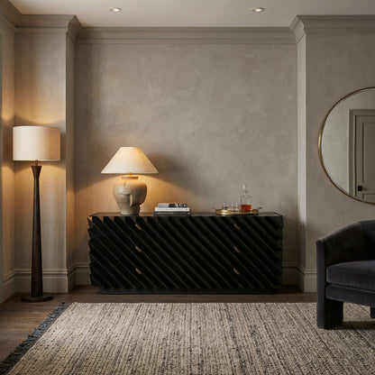 Noir Hikaru Dresser Hand-Rubbed Black shown in a styled room setting