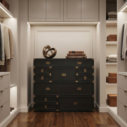 Noir Charles Chest Pale styled in an interior setting