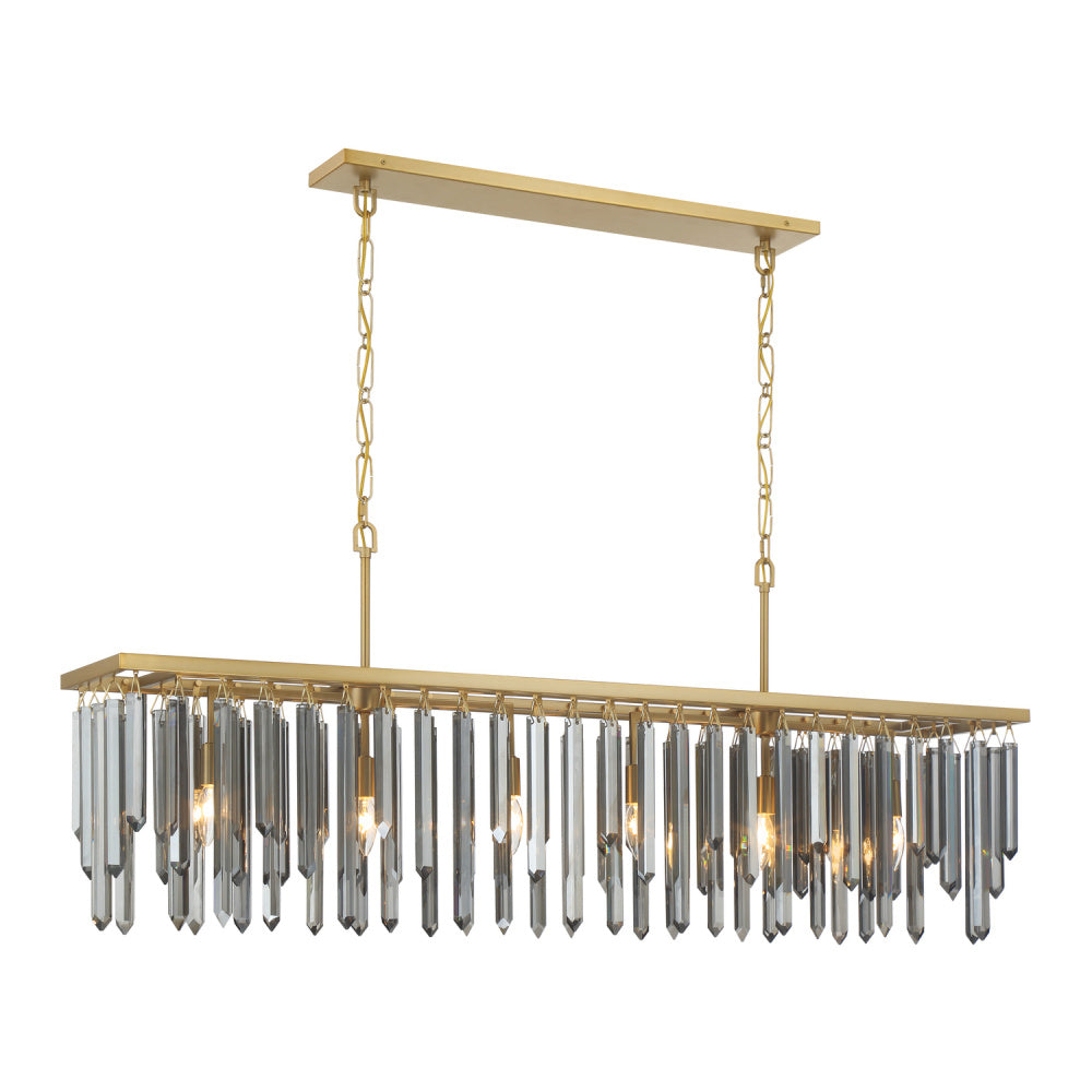 Crystorama Gemma 52" 6-Light Linear Chandelier