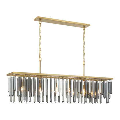Crystorama Gemma 52" 6-Light Linear Chandelier