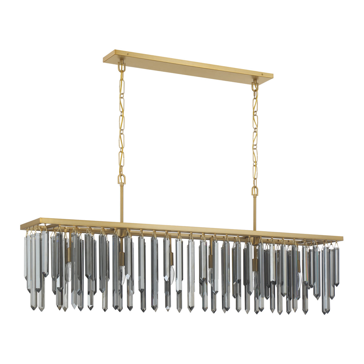 Crystorama Gemma 52" 6-Light Linear Chandelier - detail