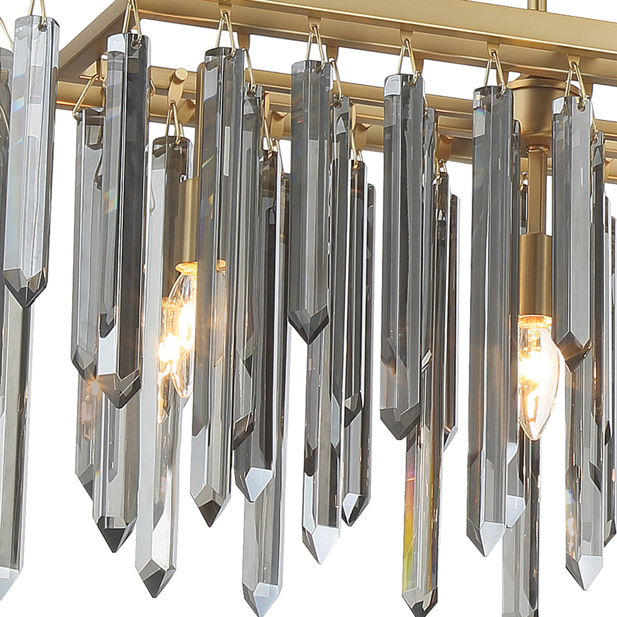Crystorama Gemma 52" 6-Light Linear Chandelier - detail
