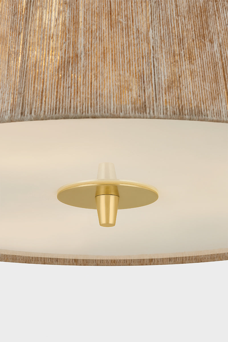 Hudson Valley George 30" 3-Light Pendant Aged Brass detail view 4