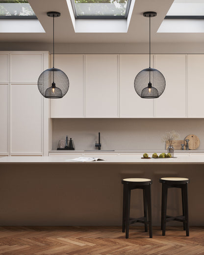 Kuzco Lighting Inc Gibraltar 18-in Pendant Black/Gold