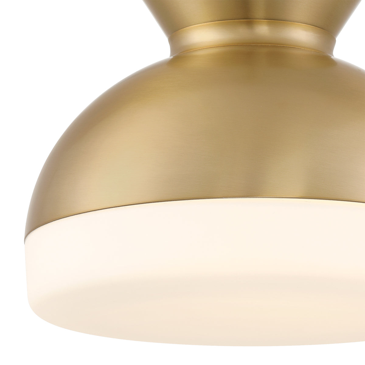 Crystorama Gidget 2-Light Flush Mount Vibrant Gold - detail