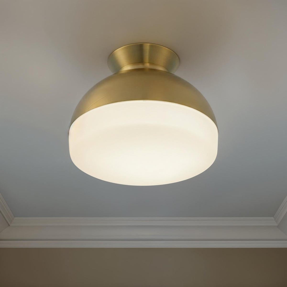 Crystorama Gidget 2-Light Flush Mount Vibrant Gold - lifestyle