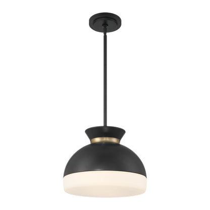 Crystorama Gidget 2-Light Pendant Matte Black + Vibrant Gold