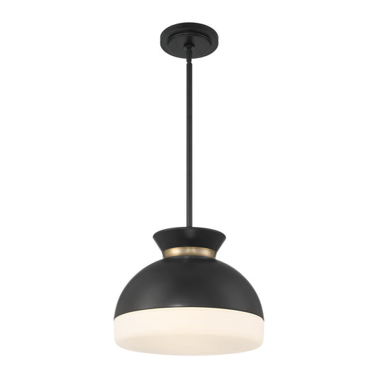 Crystorama Gidget 2-Light Pendant Matte Black + Vibrant Gold
