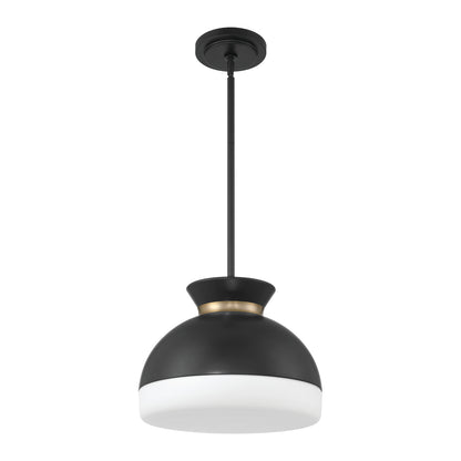 Crystorama Gidget 2-Light Pendant Matte Black + Vibrant Gold - detail