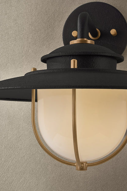 Troy Greentree Outdoor Wall Sconce Forged Iron / Patina Brass Detail 3
