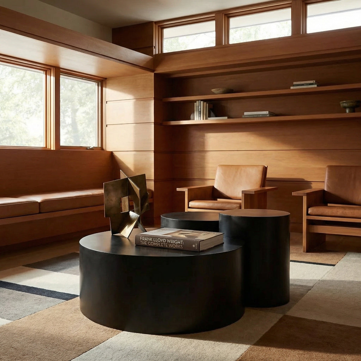 Noir Ella Coffee Table Matte Black styled in an interior setting
