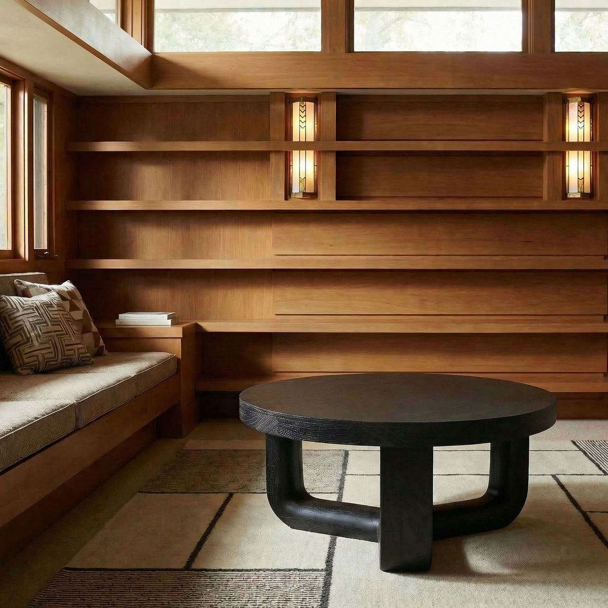 Noir Joel Coffee Table Cinder Black styled in an interior setting