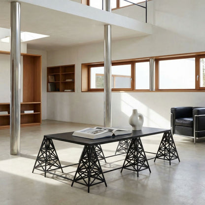 Noir Brixton Coffee Table Matte Black styled in an interior setting