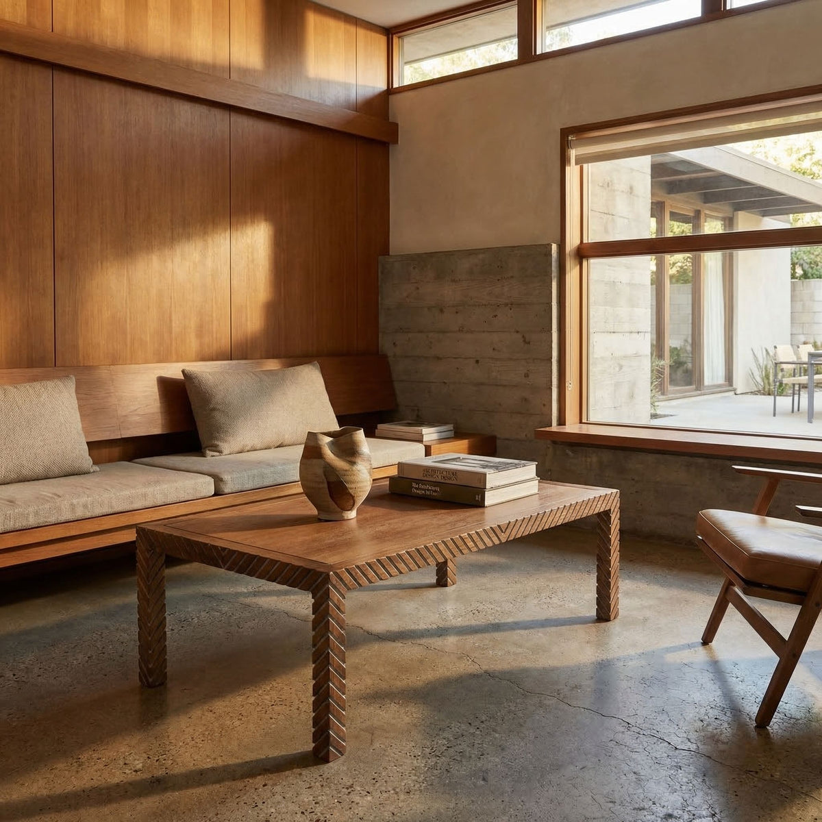 Noir Ryder Coffee Table Dark Walnut styled in an interior setting