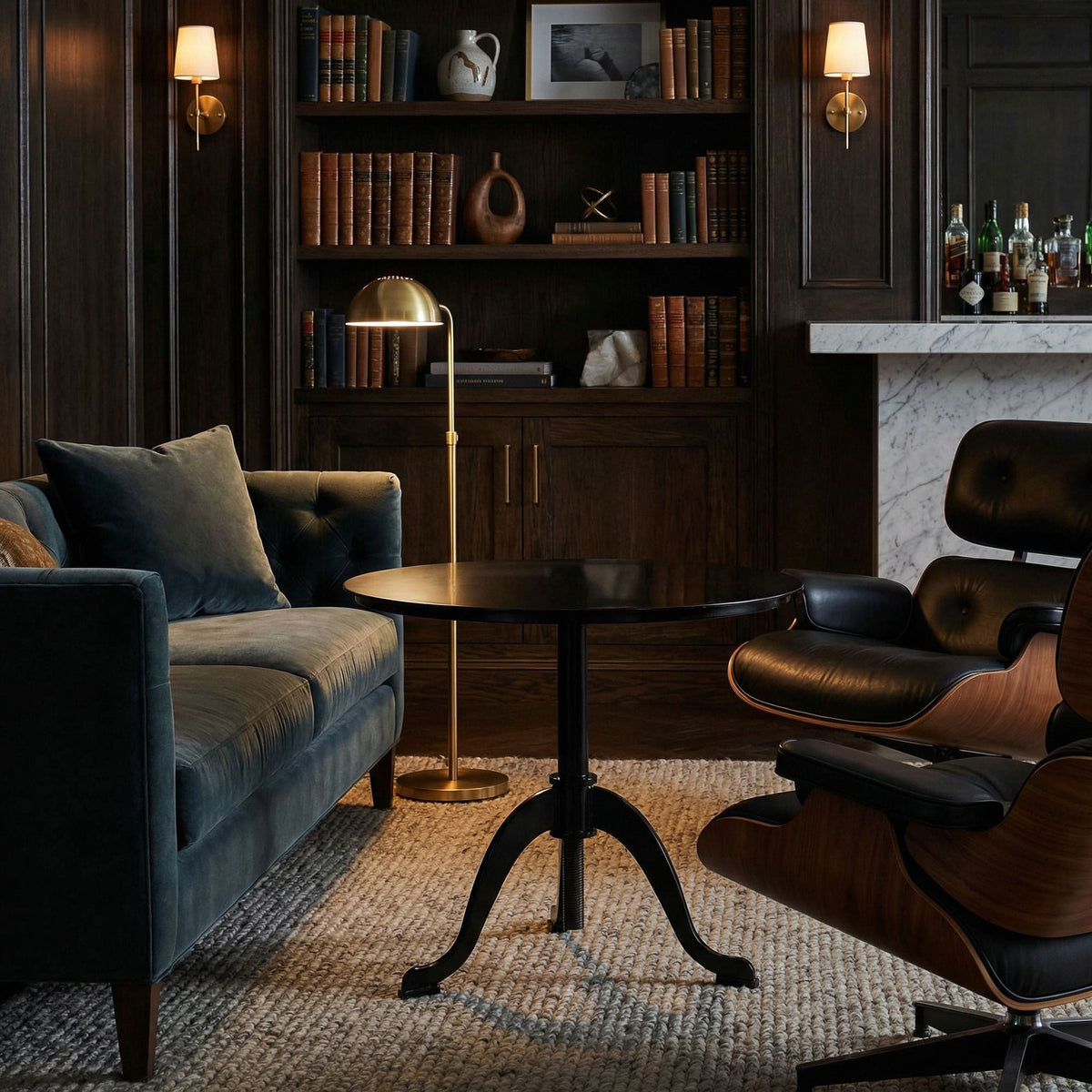 Noir Kaldera Side Table Matte Black styled in an interior setting