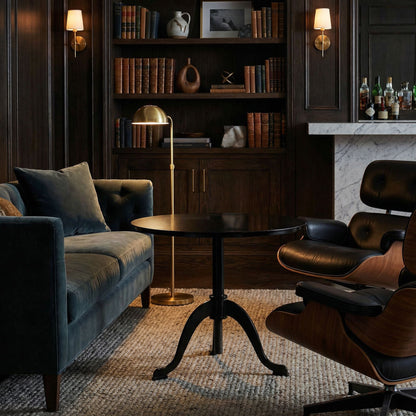 Noir Kaldera Side Table Matte Black styled in an interior setting