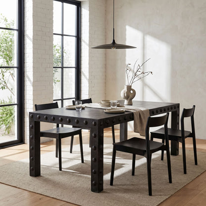 Noir Didier Dining Table Black Walnut styled in an interior setting