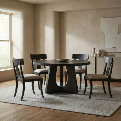 Noir Nobuko Dining Table Pale styled in an interior setting