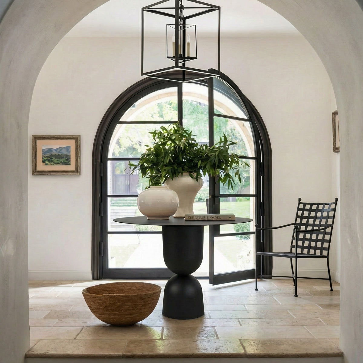 Noir Wanda Dining Table Matte Black shown in a styled room setting