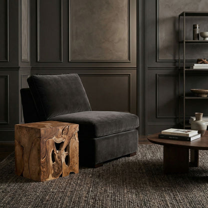 Noir Vert Side Table Natural in a styled interior vignette