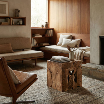 Noir Vert Side Table Natural styled in an interior setting