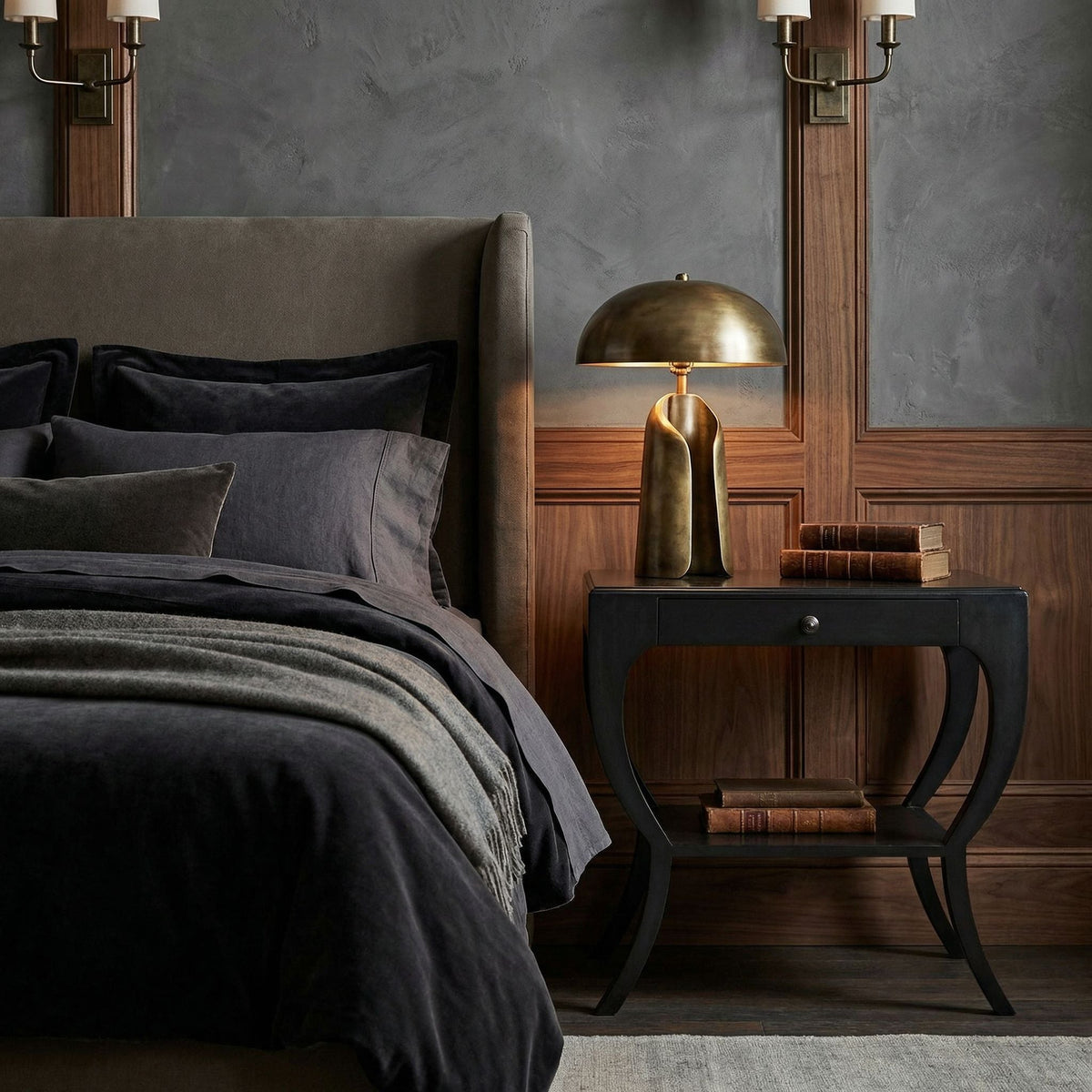 Noir Maude Side Table Pale styled in an interior setting