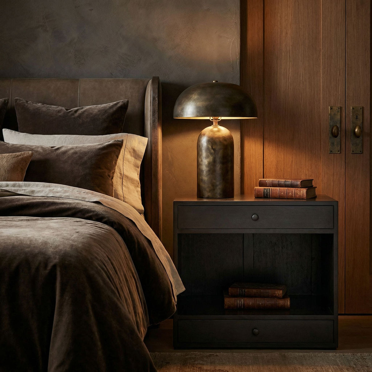 Noir Sumiko Side Table Pale styled in an interior setting