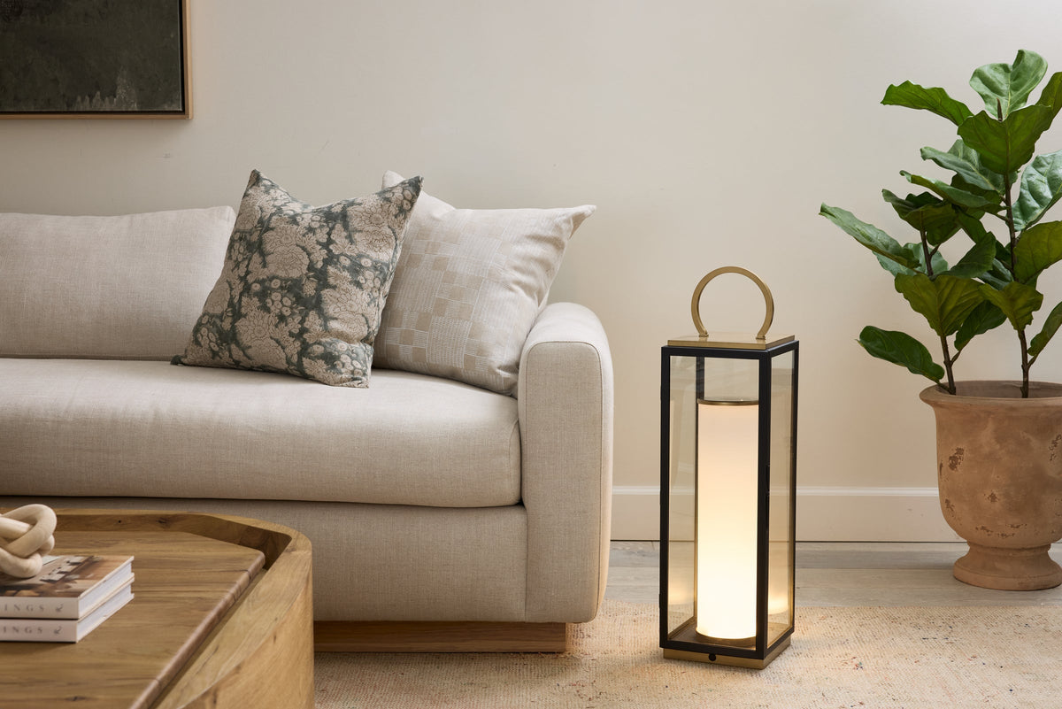 Troy Gareth Table Lamp Patina Brass / Textured Black Detail 1