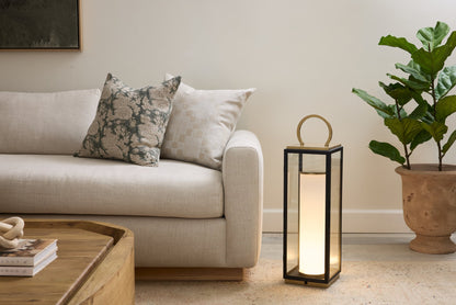Troy Gareth Table Lamp Patina Brass / Textured Black Detail 1